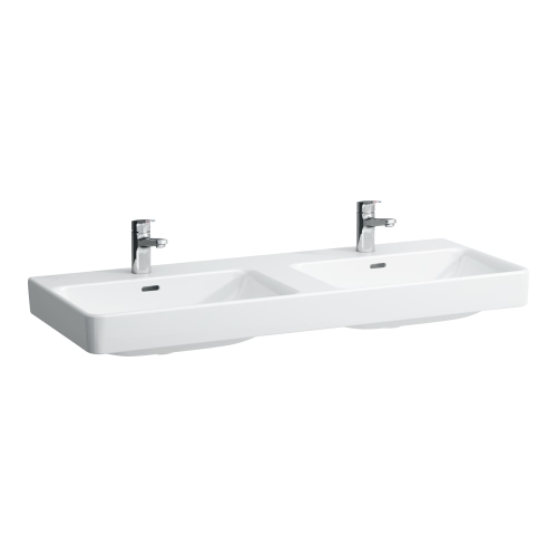 Laufen Pro S 120x46 cm dupla mosdó csaplyuk nélkül H8149660001091 (8.1496.6.000.109.1)