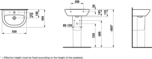 Laufen Pro B 55x40 cm mosdó H8149510001041 (8.1495.1.000.104.1)