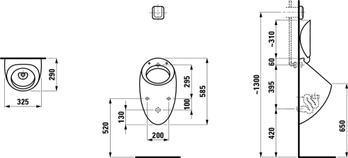 Laufen ILBAGNOALESSI ONE vizelde tetőhöz (tető nélkül) fehér LCC felülettel H8409714004151