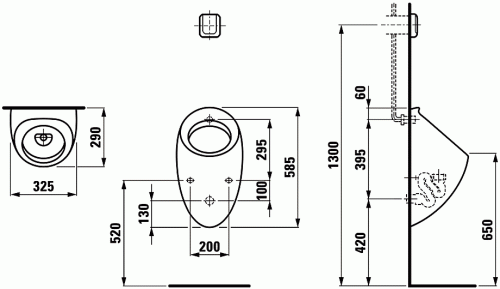 Laufen ILBAGNOALESSI ONE vizelde fehér LCC felülettel H8409754000001