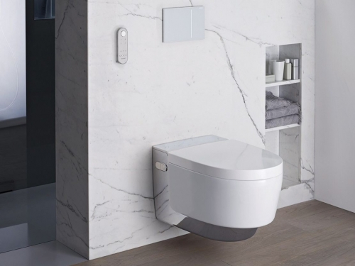 Geberit AquaClean Mera Comfort komplett higiéniai fali WC berendezés, magasfényű króm 146.213.21.1