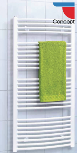 CONCEPT törölközőszárító radiátor, íves, 750x1200mm (CON_KDO227501200)