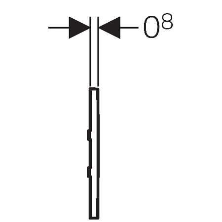 Geberit 30 vizelde vezérlés elektronikus működtetéssel, elemes működtetés, fekete/fényes króm/fekete 116.037.KM.1