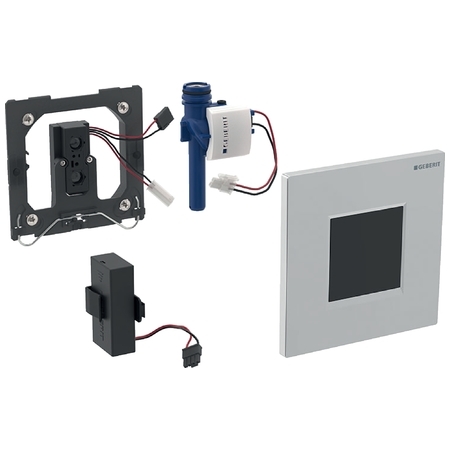 Geberit 30 vizelde vezérlés elektronikus működtetéssel, elemes működtetés, fekete/fényes króm/fekete 116.037.KM.1