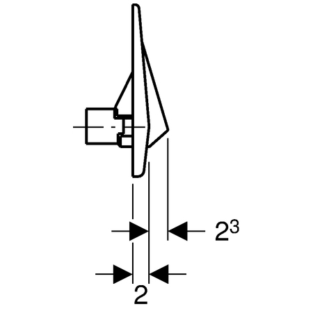 Geberit Mambo pneumatikus működtetésű vizelde nyomólap, fehér 115.558.11.1