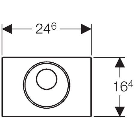 Geberit Sigma10 nyomólap WC öblítés elektronikus működtetéssel, hálózati üzem 115.856.SN.1