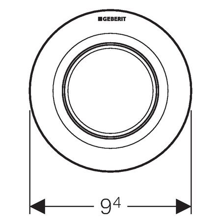 Geberit 01-es típusú távműködtetés, pneumatikus, 1 mennyiséges öblítéshez, matt króm 116.040.46.1