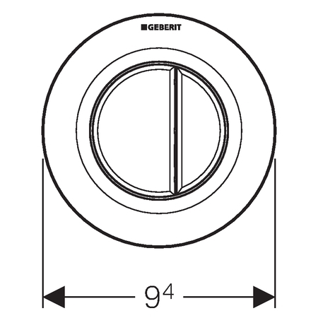 Geberit 01-es típusú távműködtetés, pneumatikus, 2 mennyiséges öblítéshez, matt króm 116.042.46.1