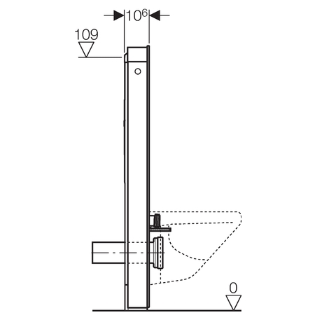 Geberit Monolith szanitermodul fali WC-hez, 114 cm fekete üveg 131.031.SJ.5