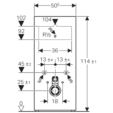 Geberit Monolith szanitermodul fali WC-hez, 114 cm fekete üveg 131.031.SJ.5