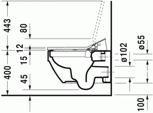 Duravit Vero Air öblítőperem nélküli Duravit Rimless® fali WC Sensowashoz 2525590000