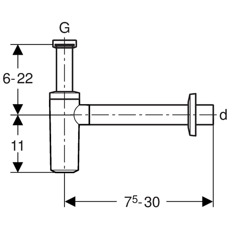 Geberit Design mosdószifon 151.035.21.1