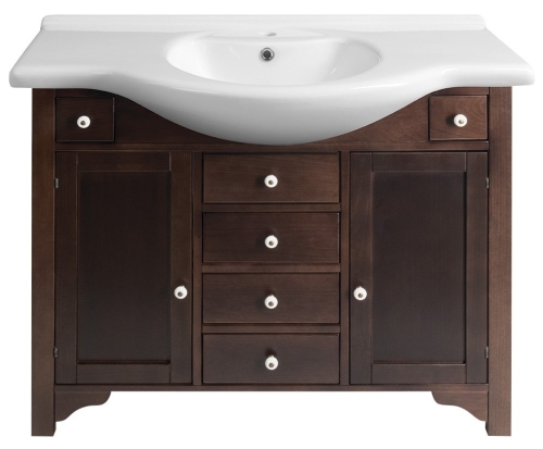 Sapho GALLO WOOD GALANTA ORCHIDEA mosdótartó szekrény, 2 ajtóval, 6 fiókkal, 99,5x82x33cm, tömör fa/mahagóni 1698