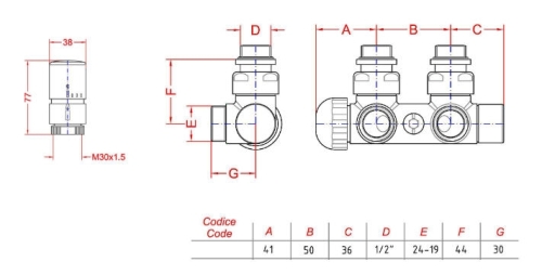 Sapho Twin csatlakozó készlet radiátorhoz, króm (CP3010)