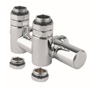 Sapho TWIN COMBI csatlakozókészlet radiátorhoz, középső bekötés, króm (CP461)
