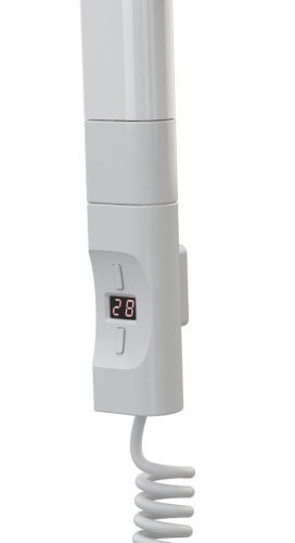 Sapho Elektromos termosztátos fűtőpatron radiátorhoz, távirányítóval, 300W, D forma, króm (HVD-300C)