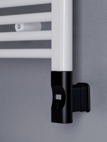 Sapho Elektromos termosztátos fűtőpatron radiátorhoz, távirányítóval, 300W, D forma, antracit (HVD-300A)