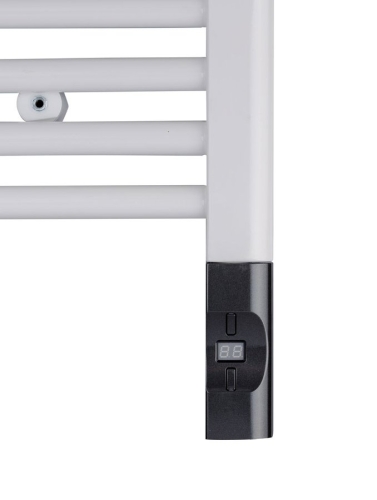 Sapho Elektromos termosztátos fűtőpatron radiátorhoz, távirányítóval, 300W, D forma, antracit (HVD-300A)
