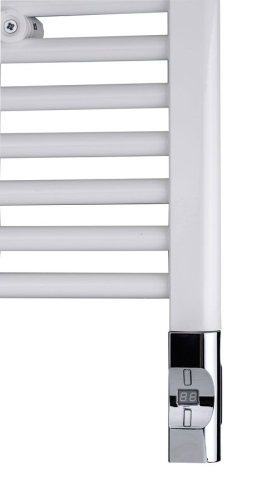 Sapho elektromos termosztátos fűtőpatron radiátorhoz, távirányítóval, 900W, D forma, króm (HVD-900C)