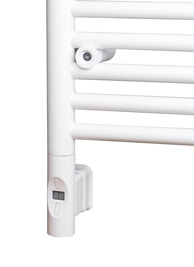 Sapho elektromos termosztátos fűtőpatron radiátorhoz, távirányítóval, 900W, kerek, fehér (HVO-900)