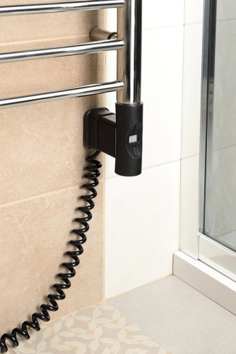 Sapho elektromos termosztátos fűtőpatron radiátorhoz, távirányítóval, 900W, kerek, antracit (HVO-900A)