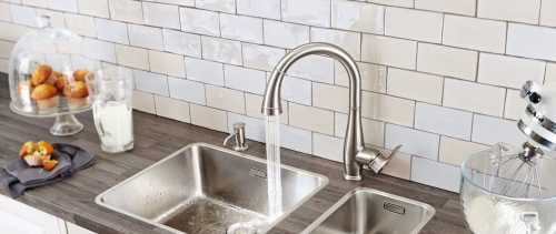 Grohe Parkfield egykaros kihúzható zuhanyfejes mosogató csaptelep, supersteel 30215 DC0 (30215DC0)