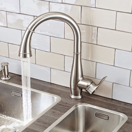 Grohe Parkfield egykaros kihúzható zuhanyfejes mosogató csaptelep, supersteel 30215 DC0 (30215DC0)