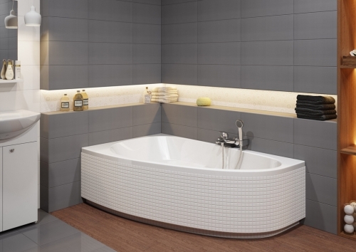 Cersanit Joanna New 160x95 cm aszimmetrikus kád, balos S301-170
