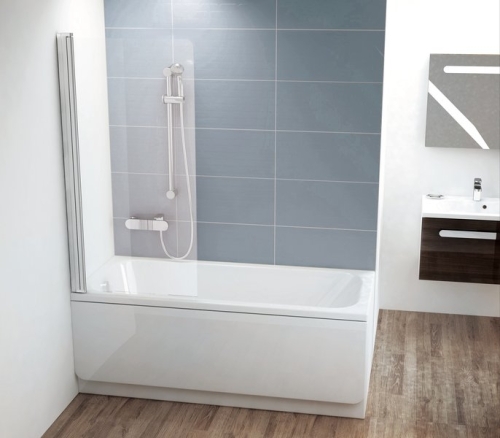 Ravak CVS1 kádparaván 80x150 cm balos (fényes alumínium + transparent) 7QL40C00Z1