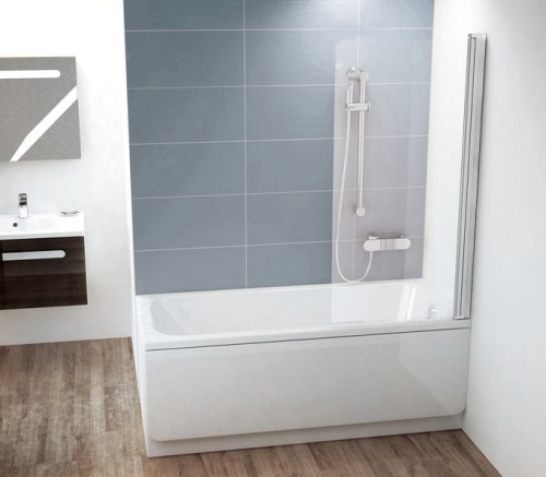 Ravak CVS1 kádparaván 80x150 cm jobbos (fehér + transparent) 7QR40100Z1