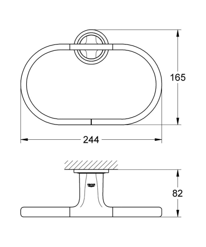 Grohe Veris törölközőtartó gyűrű 40379 000 (40379000)