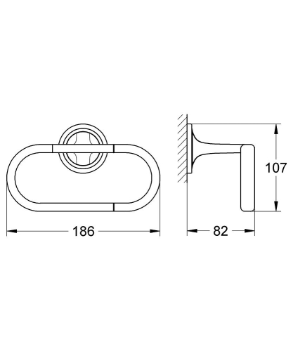 Grohe Veris WC-papír tartó 40377 000 (40377000)