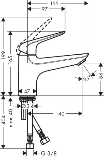 Hansgrohe Novus Monotrou egykaros kádcsaptelep 71322000
