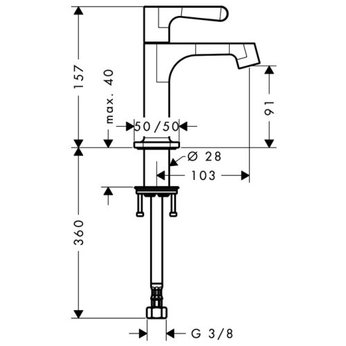 Hansgrohe AXOR Citterio M HIdegvizes mosdócsaptelep 34130 000 (34130000)