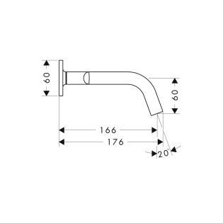 Hansgrohe AXOR Citterio M 3-lyukú fali mosdócsaptelep 34314 000 (34314000)