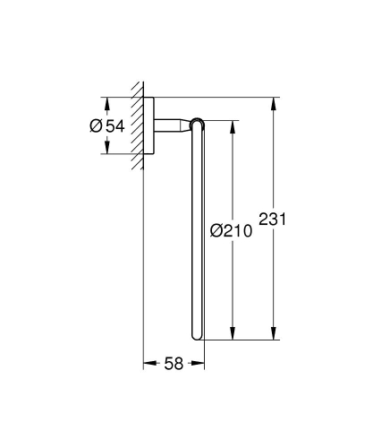 Grohe BauCosmopolitan törölközőtartó gyűrű 40460001