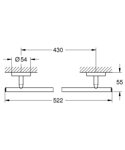 Grohe BauCosmopolitan törölközőtartó 40459001