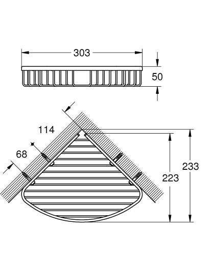 Grohe BauCosmopolitan sarokkosár 40663001