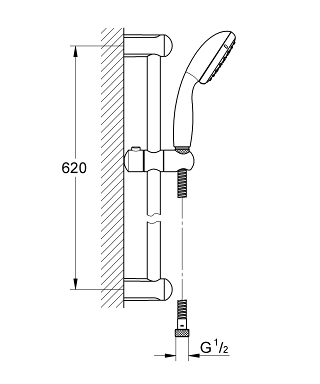 Grohe New Tempesta 100 zuhanyszett 9,5 liter/perc 27924001
