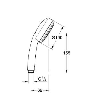 Grohe New Tempesta Cosmopolitan 100 kézizuhany 26082002