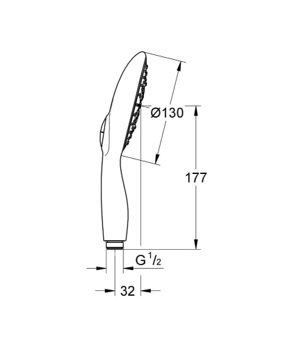 Grohe Power & Soul 130 kézizuhany 9,5 liter/perc 27673LS0