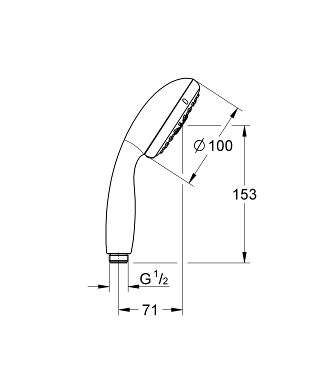 Grohe New Tempesta 100 IV kézizuhany, 9,5 liter/perc 28421002