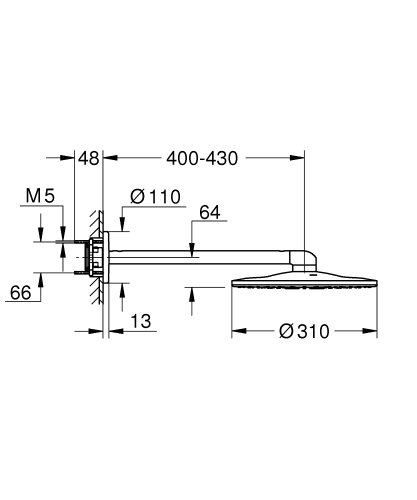Grohe Rainshower 310 SmartActive fejzuhany zuhanykarral 26475LS0