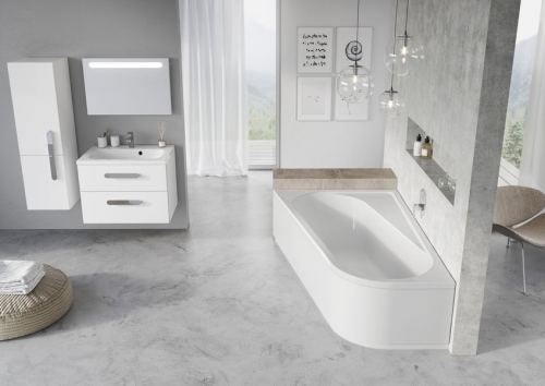 Ravak CHROME 160x105 cm-es aszimmetrikus akril fürdőkád, balos CA51000000