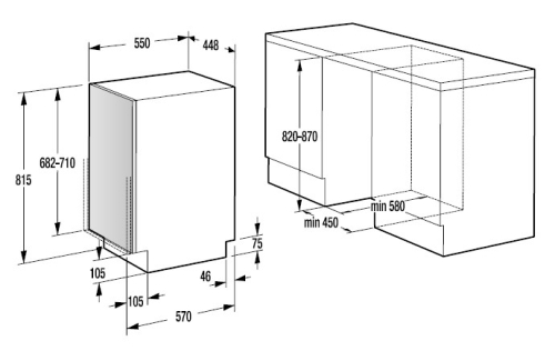 Gorenje GV51010 Beépíthető mosogatógép