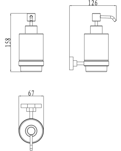 Ravak Chrome Szappan adagoló (üveg) (CR 231.00) X07P223