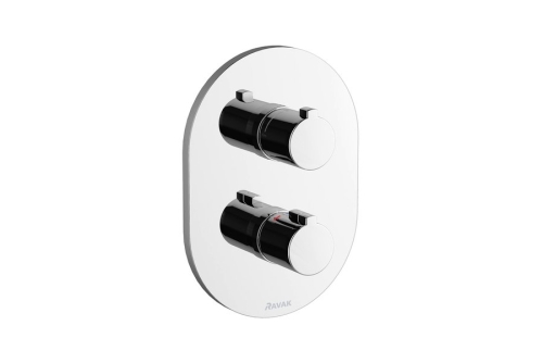 Ravak CR 064.00 Chrome falba süllyesztett termosztátos csaptelep váltó nélkül X070095