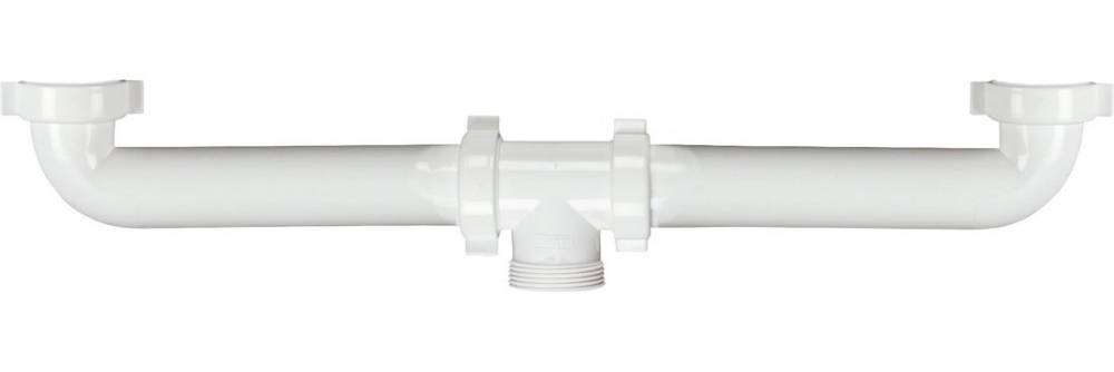 Sapho Helytakarékos szifon dupla mosdóhoz 1 1/2 PP/fehér (1850NN)