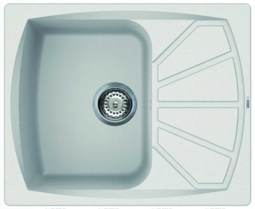 Elleci Living 125 kompozit mosogatótálca G68 Bianco Titano LGL12568