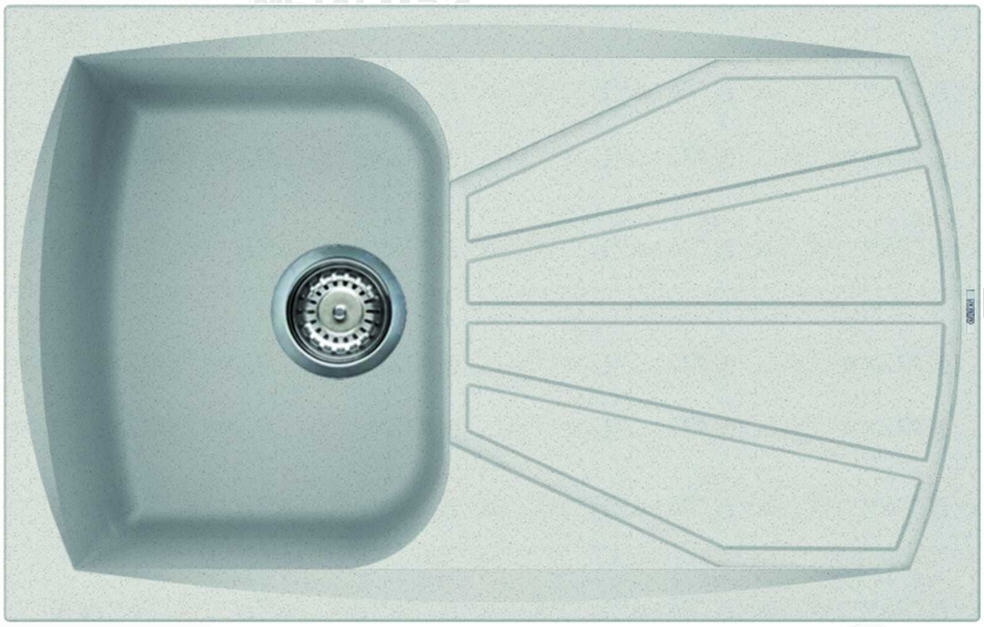 Elleci Living 300 kompozit mosogatótálca G52 Bianco LGL30052